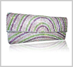 MULTI-COLOUR DIAMOND AND PEARLS PURSES