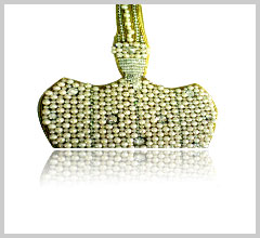 MULTI-COLOUR DIAMOND AND PEARLS PURSES